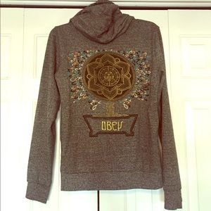 Obey zip up sweatshirt